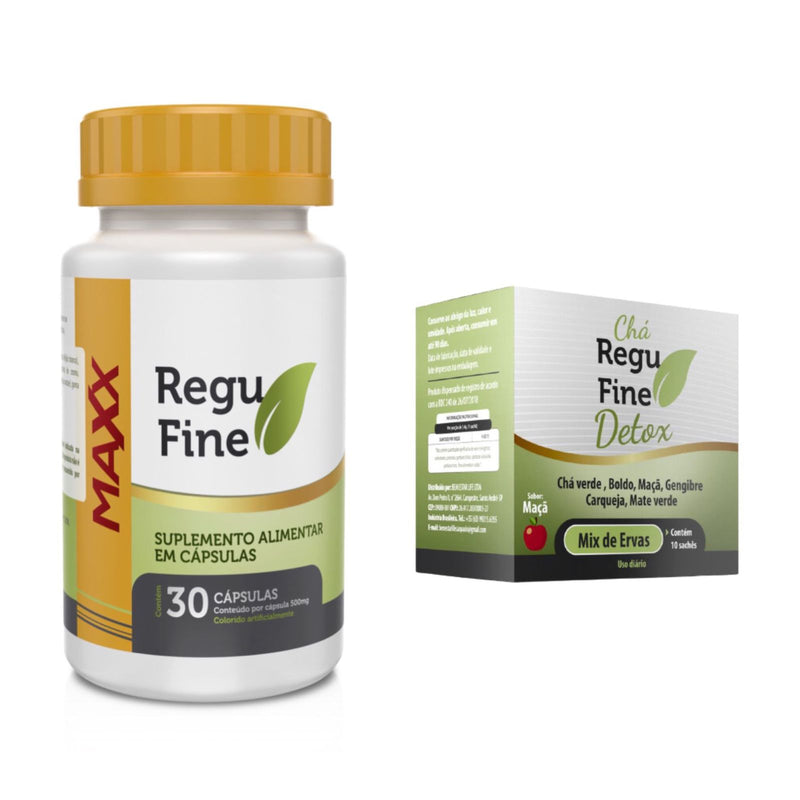 Regu Fine Maxx Termogênico + Chá Regu Fine Detox