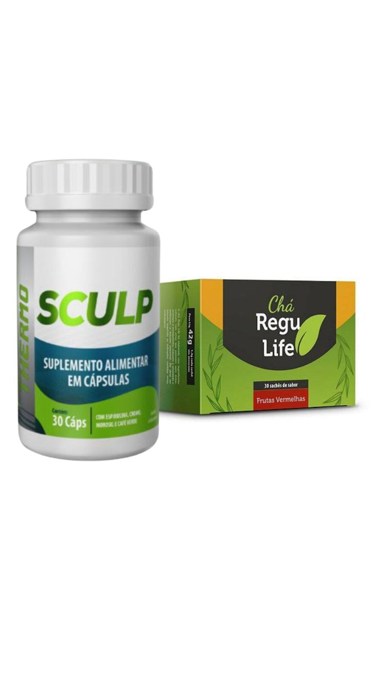 Sculp Thermo e  Regulife 30 saches frutas vermelhas Bem Estar Life