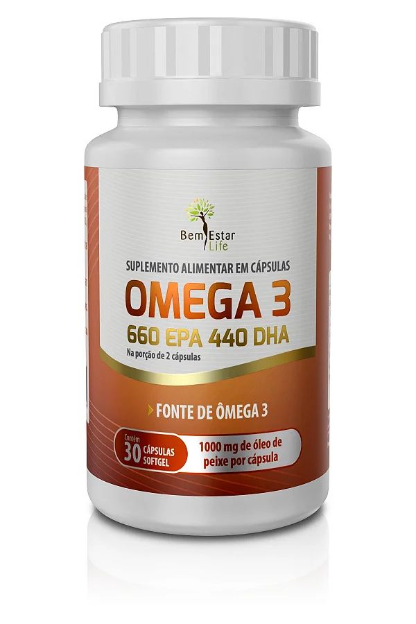 Ômega 3 com 30 capsulas Bem Estar Life