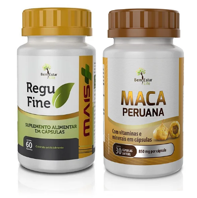 Regu Fine MAIS 60 Capsulas e Maca Peruana capsulas Bem Estar Life