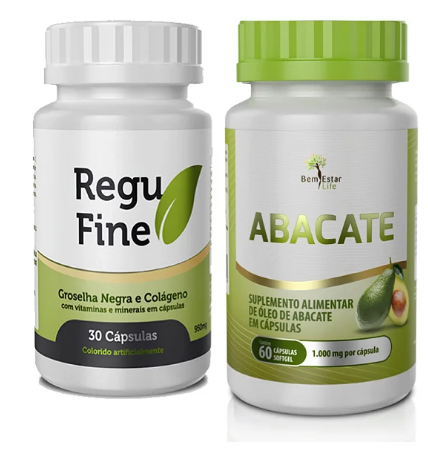 Regufine e Óleo de abacate 60 cápsulas Bem Estar Life