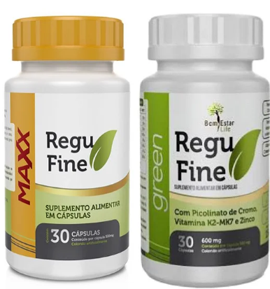 Regu Fine Maxx Termogênico 7x mais potente + Regu Fine GREEN (DETOX) Bem Estar Life